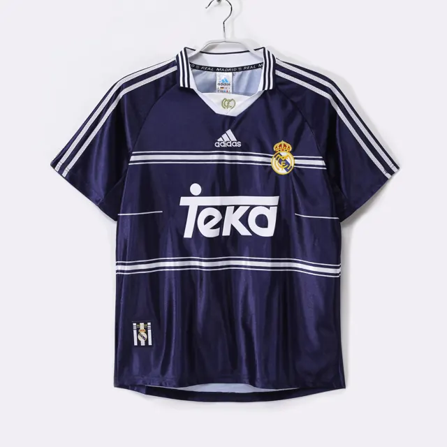 Temporada 1998/99 Real Madrid visitante azul real retro 8A