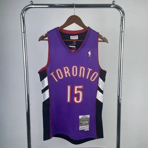 Camiseta retro MN termoimpresa: SW Toronto Raptors temporada 00 morado y negro nº 15 Carter