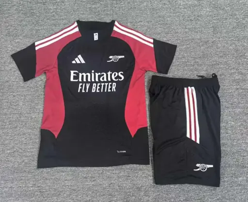 2627 camiseta de manga corta Arsenal negro con granate
