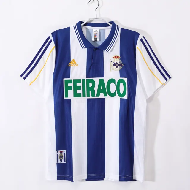 Temporada 1999/00 Deportivo de La Coruña local azul y blanco 0B