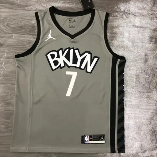 Temporada 21 Brooklyn Nets camiseta gris temática Jordan n.º 7 Kevin Durant