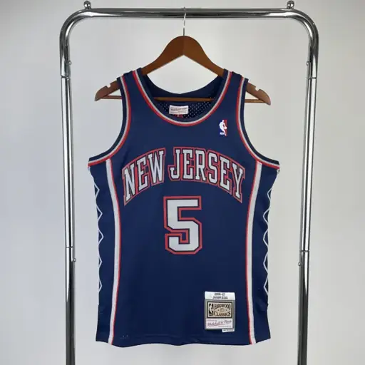 MN camiseta retro termoimpresa: SW Nets temporada 06/07 azul marino nº 5 Jason Kidd