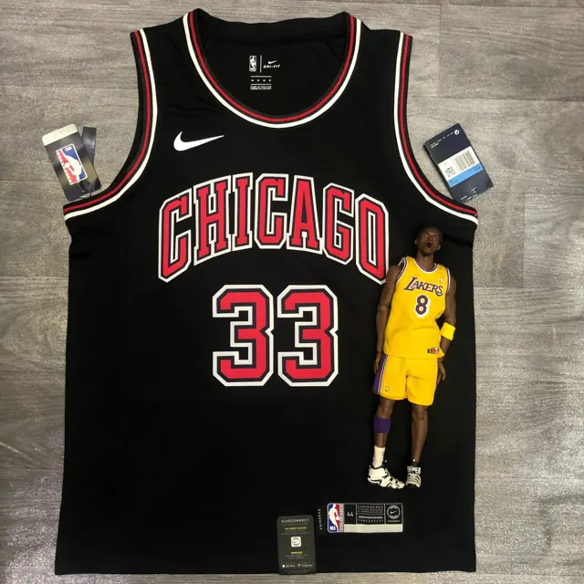 Chicago Bulls negro de cuello redondo nº 33 Pippen