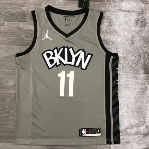 Temporada 21 Brooklyn Nets camiseta gris temática Jordan n.º 11 Kyrie Irving