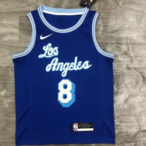 Temporada 21 Lakers retro azul número 8 Kobe