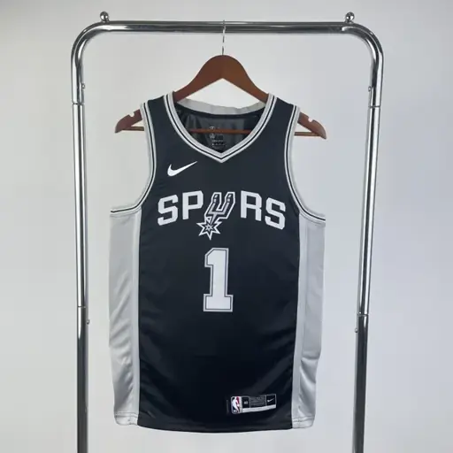 San Antonio Spurs negro número 1 Wembanyama