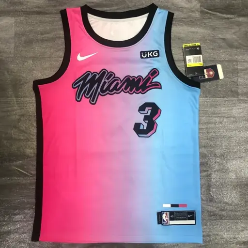 Temporada 21 Heat de Miami edición ciudad con degradado, n.º 3 Dwyane Wade