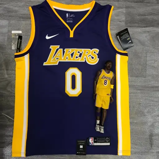 Los Angeles Lakers morado cuello en V nº 0 Kyle Kuzma