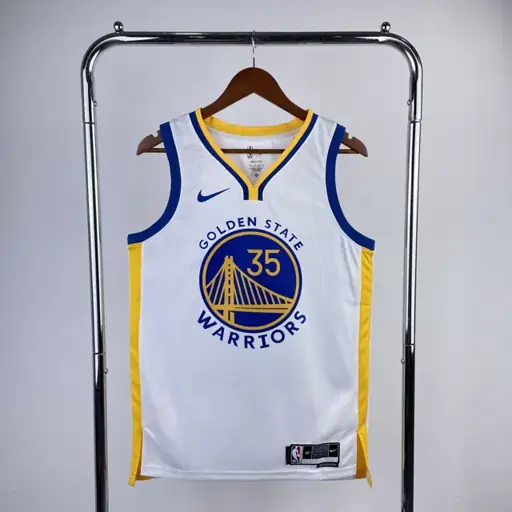 Temporada 23 Warriors cuello en V blanca n.º 35 Durant