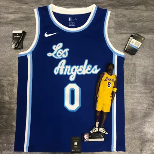 Los Angeles Lakers Noche Latina retro azul número 0 Nick Young
