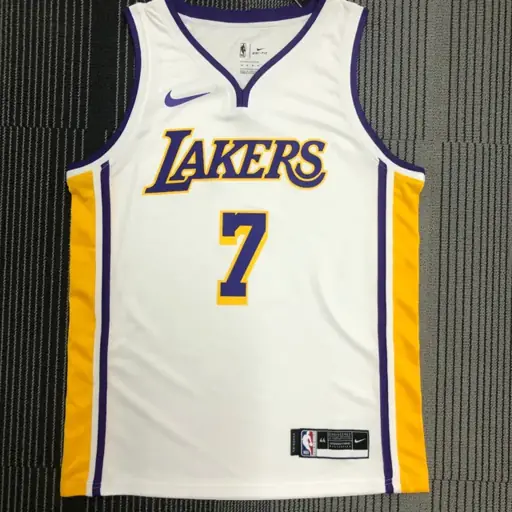 Lakers cuello en V blanco n.º 7 Anthony