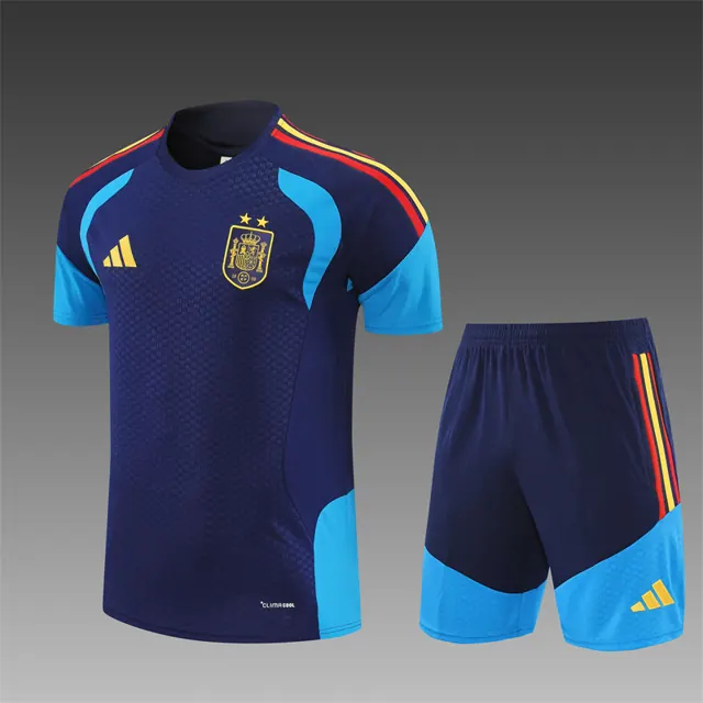 26/27 camiseta de manga corta de España azul real [dos estrellas]
