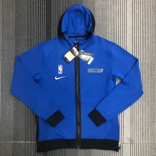 Producto auténtico de tienda oficial internacional: versión de jugador GI chaqueta de calentamiento de los Mavericks de Dallas