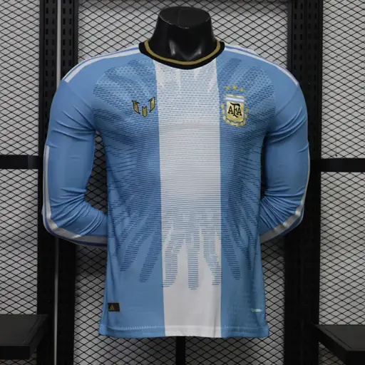 Camisetas de manga larga edición conmemorativa de Messi de Argentina 26-27, tallas S-4XL