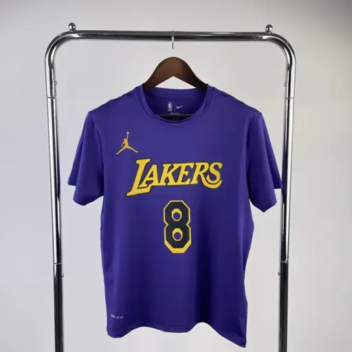 Temporada 23 Los Angeles Lakers edición limitada Air número 8 camiseta de manga corta de secado rápido