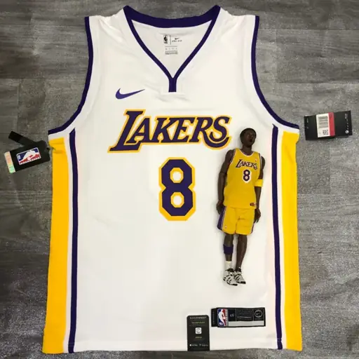 Los Angeles Lakers blanco cuello en V nº 8 Kobe