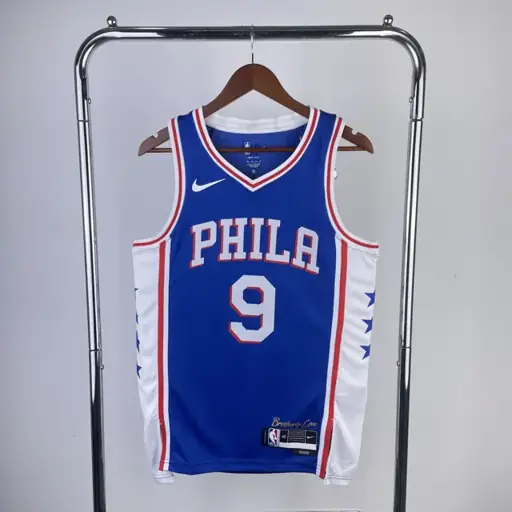 Temporada 23 76ers visitante azul número 9 Oubre