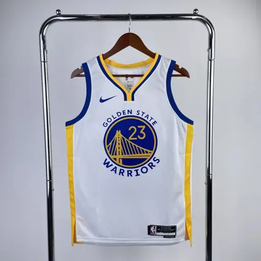 Temporada 23 Warriors cuello en V blanco número 23 Green