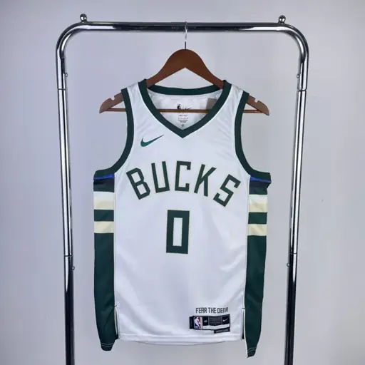 Temporada 23 Bucks local blanco número 0 Lillard