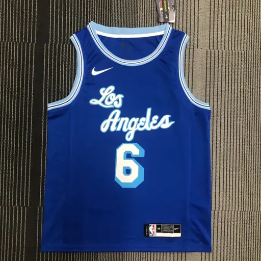 Temporada 21 Lakers retro azul nº 6 James
