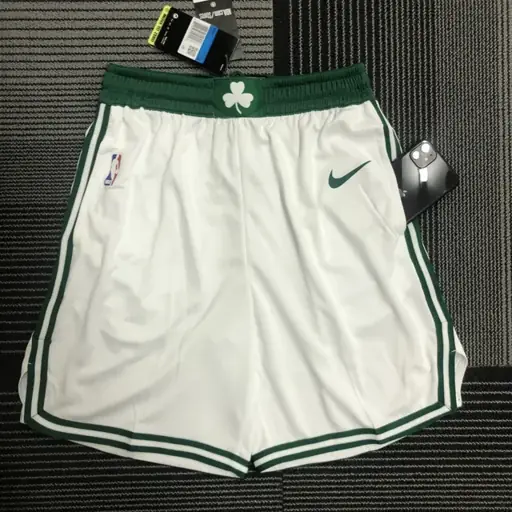 Celtics shorts de juego blancos