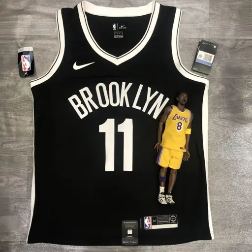 Brooklyn Nets cuello en V negro nº 11 Irving