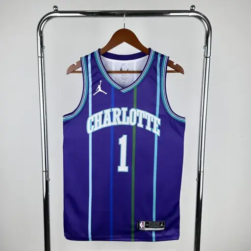 Temporada 2020 Hornets retro morado nº 1 Ball