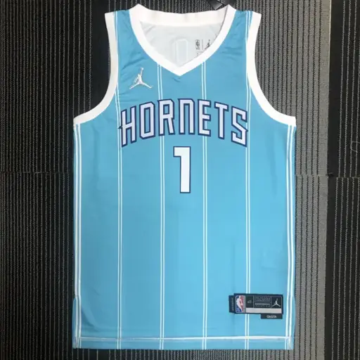 75 aniversario Charlotte Hornets azul #1 LaMelo Ball
