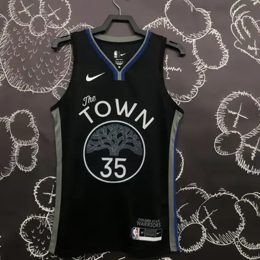 Temporada 20 Warriors negro y gris número 35 Durant