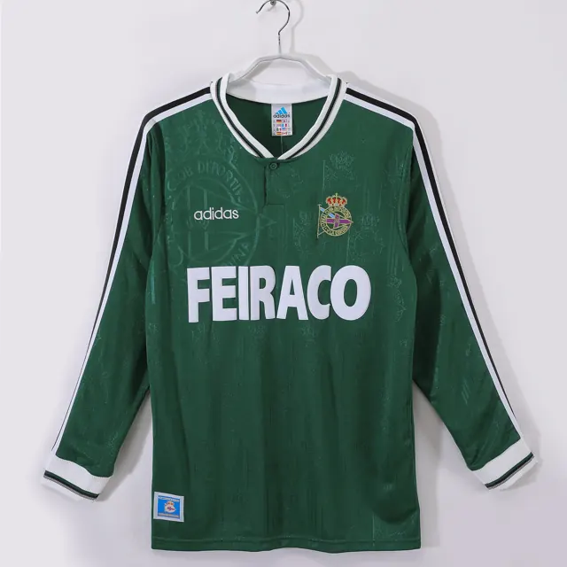 Manga larga: Temporada 1999/00 Deportivo de La Coruña visitante verde 3 B
