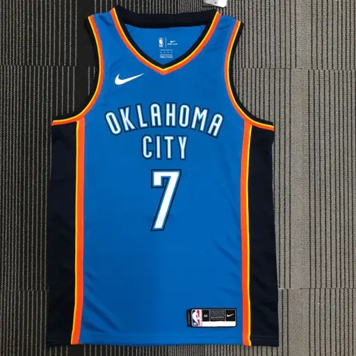 Camiseta azul de los Thunder n.º 7 Anthony