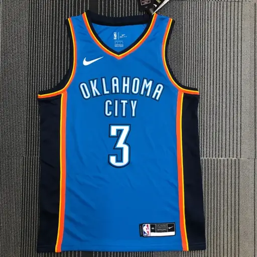 Camiseta azul de los Thunder n.º 3 Paul