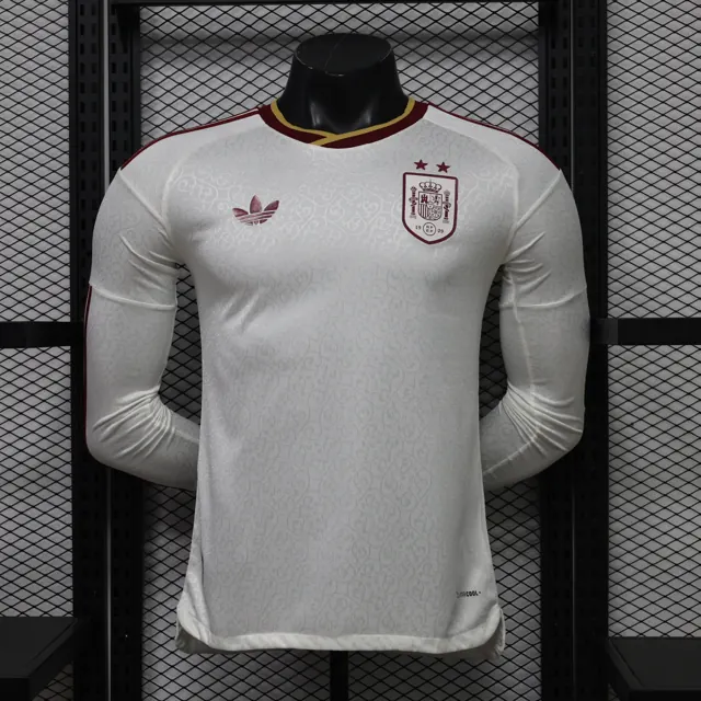 Versión jugador: 26-27 España visitante manga larga S a 3XL