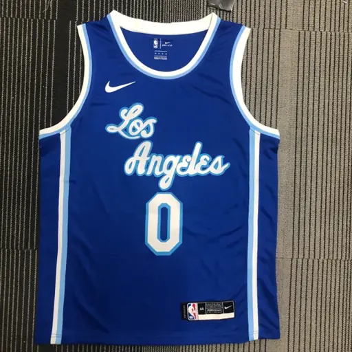 Los Lakers Noche Latina (cuello alto) azul número 0 Westbrook