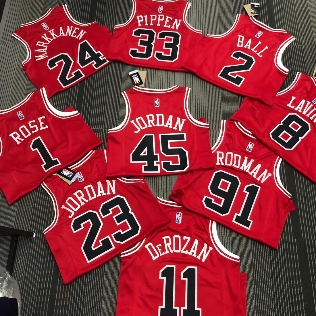 Foto 2 de 75 aniversario Bulls rojo número 8 LaVine