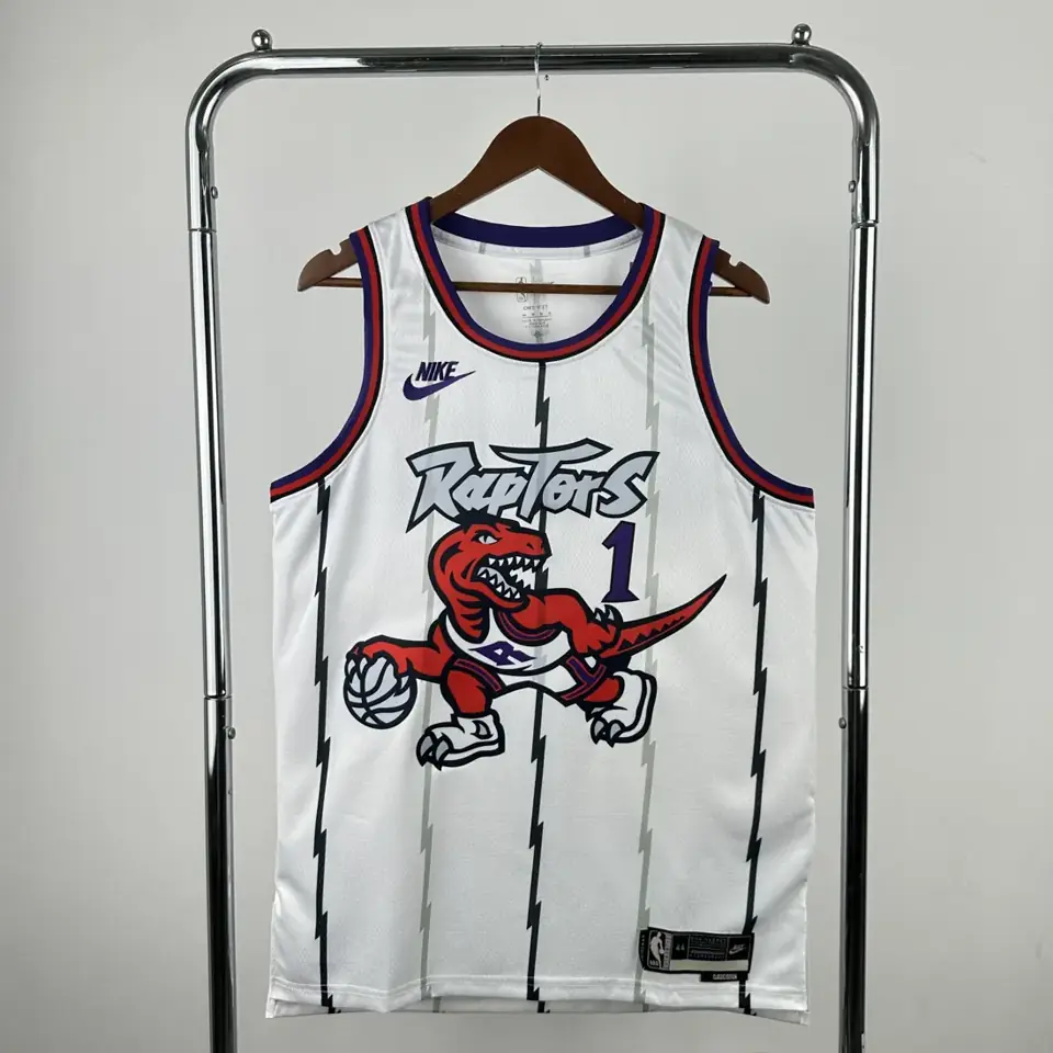 Foto 1 de Temporada 26 Raptors retro blanco número 1 McGrady