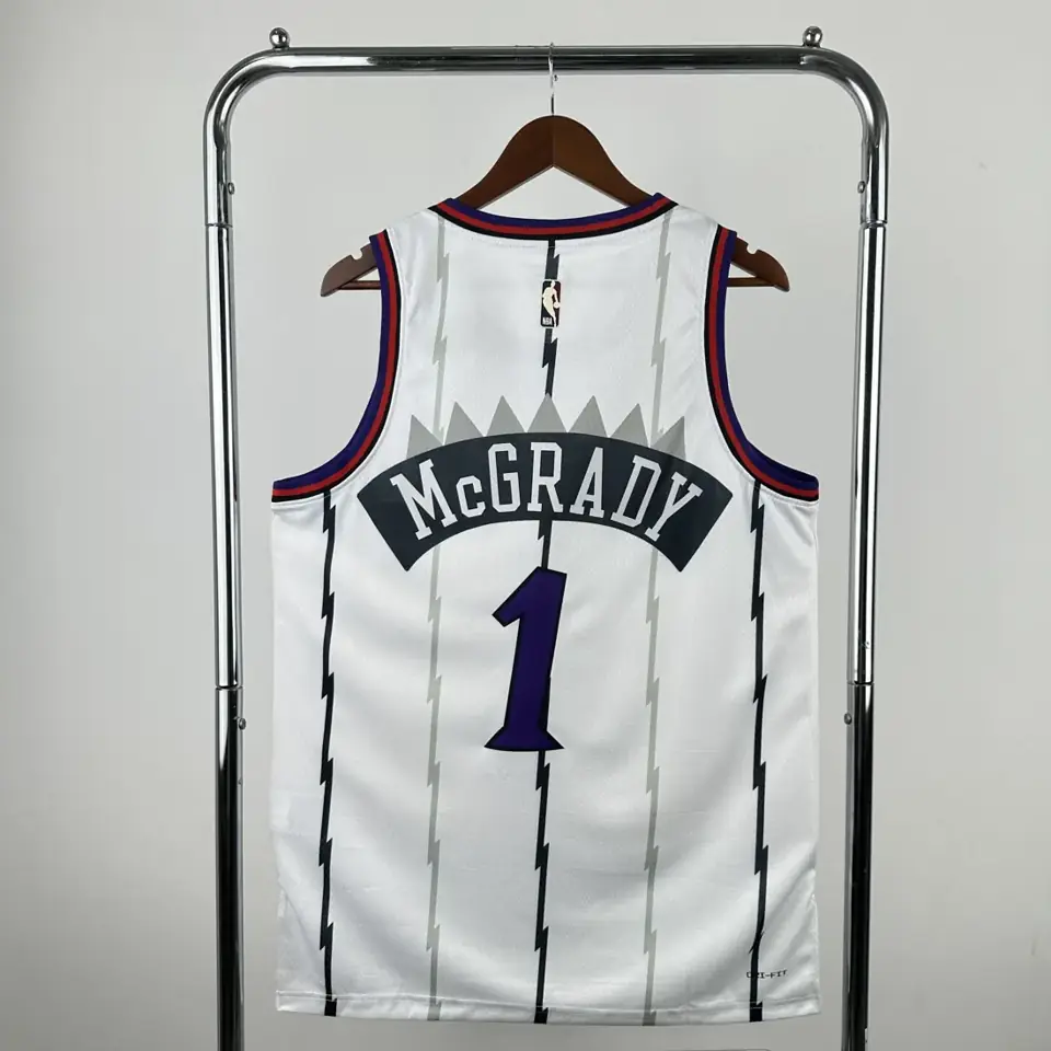 Foto 2 de Temporada 26 Raptors retro blanco número 1 McGrady