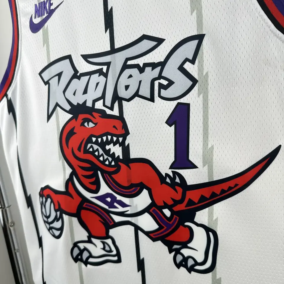 Foto 3 de Temporada 26 Raptors retro blanco número 1 McGrady