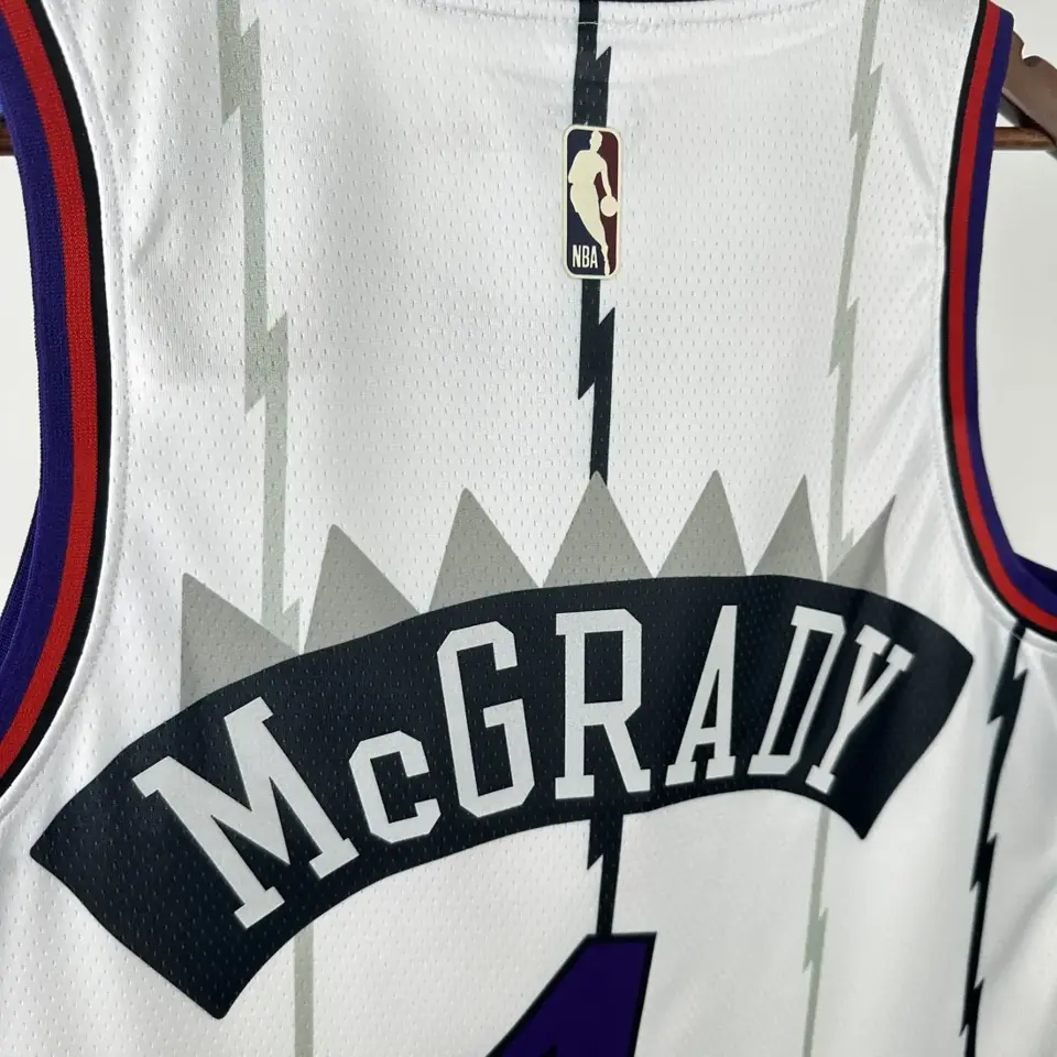 Foto 7 de Temporada 26 Raptors retro blanco número 1 McGrady