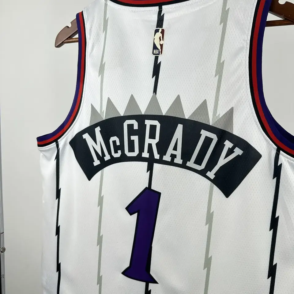 Foto 8 de Temporada 26 Raptors retro blanco número 1 McGrady