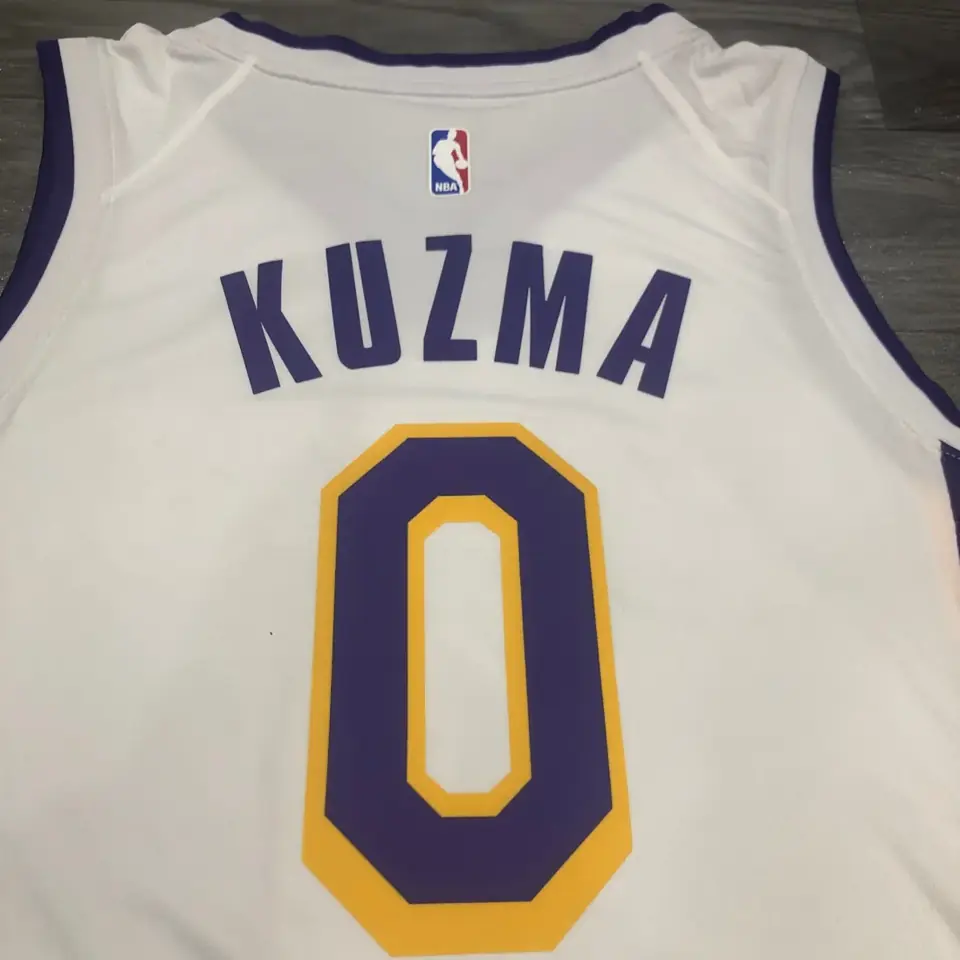 Foto 6 de Los Angeles Lakers blanco cuello en V nº 0 Kyle Kuzma