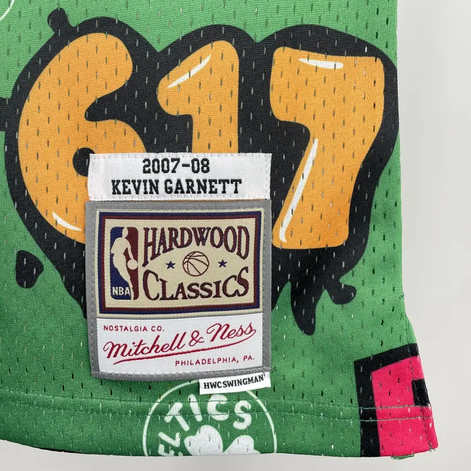 Foto 4 de Camiseta retro termosellada MN: SW Celtics Temporada 07/08 Grafiti Número 5 Garnett