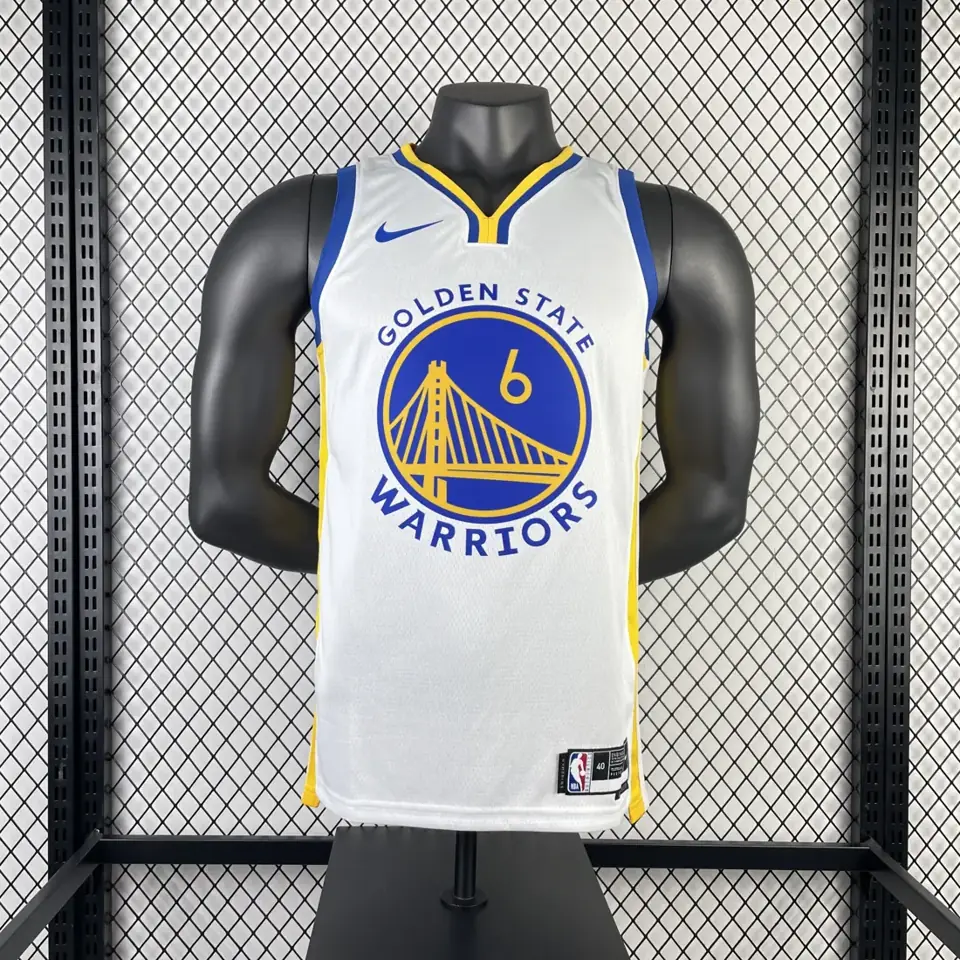 Foto 3 de Temporada 23 Warriors cuello en V blanco número 6 Nick Young