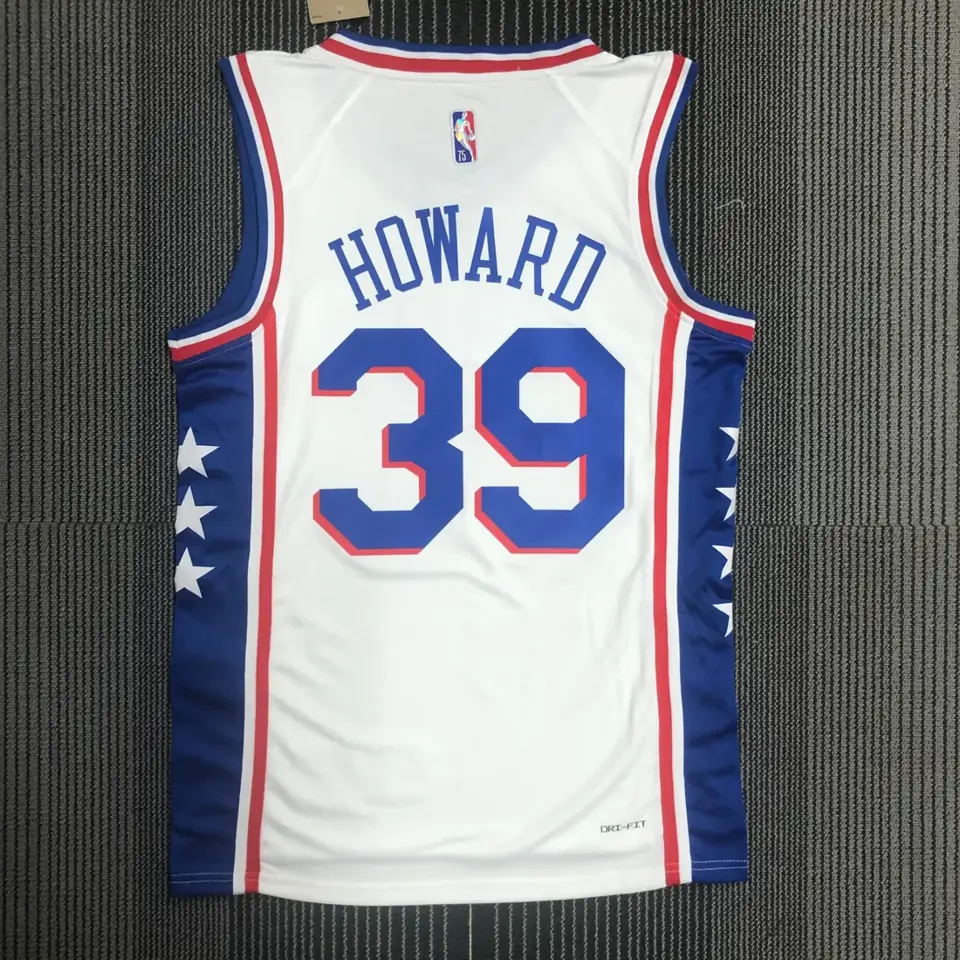 Foto 2 de 75.º aniversario Philadelphia 76ers blanco de cuello en V n.º 39 Dwight Howard