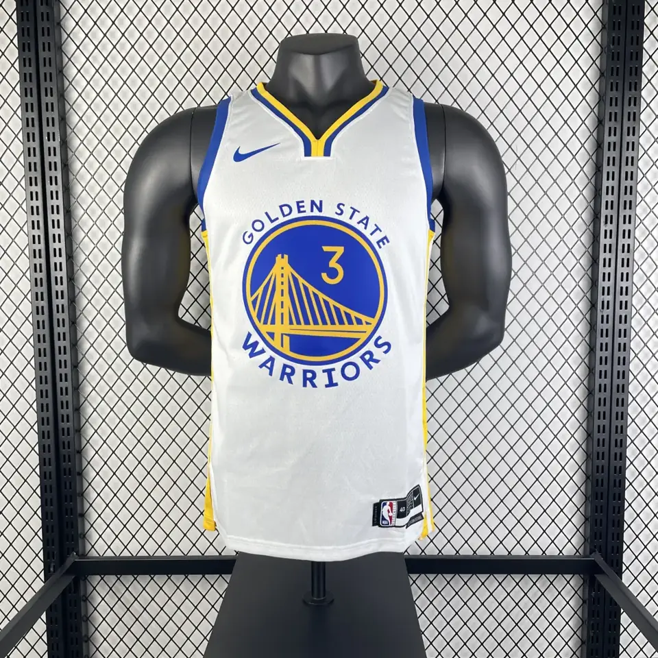 Foto 3 de Temporada 23 Warriors cuello en V blanco número 3 Paul