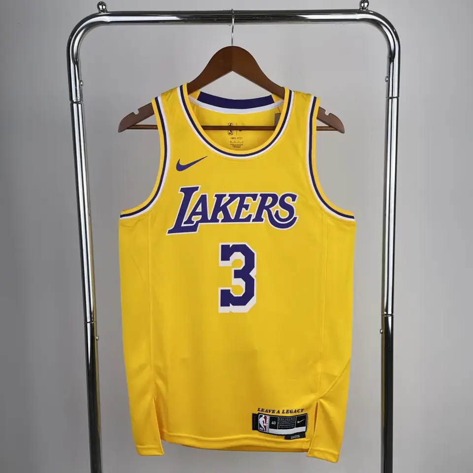 Foto 1 de Temporada 23 Lakers cuello redondo amarillo nº 3 Davis
