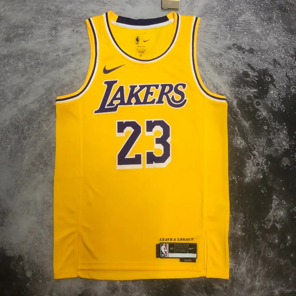 Foto 5 de Temporada 23 Los Angeles Lakers cuello redondo amarillo n.º 23 James