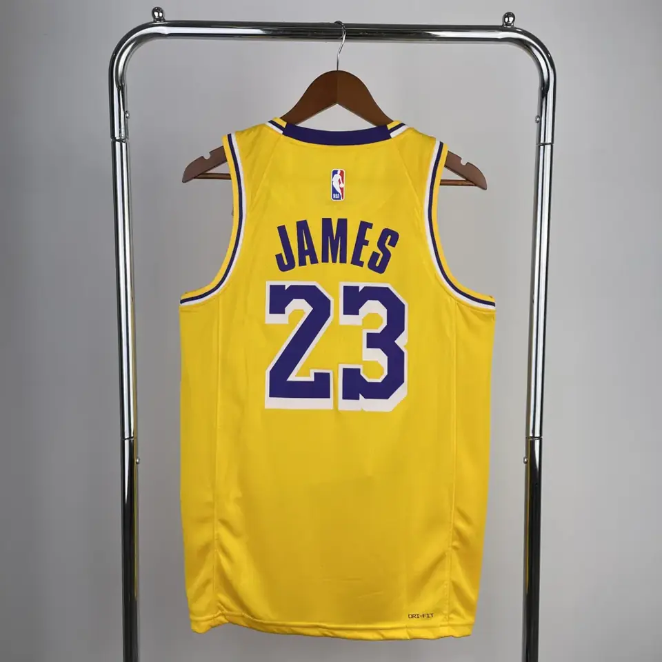 Foto 6 de Temporada 23 Los Angeles Lakers cuello redondo amarillo n.º 23 James