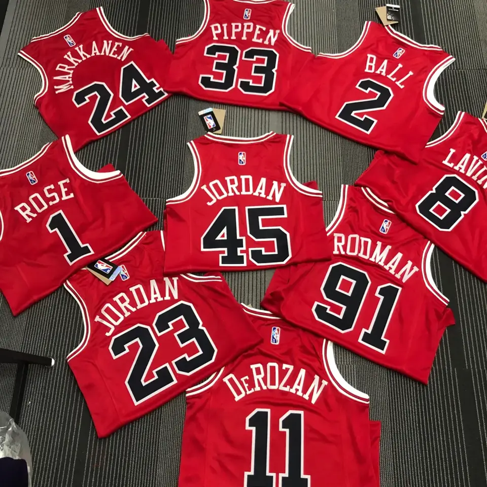 Foto 2 de 75 aniversario Bulls rojo número 45 Jordan