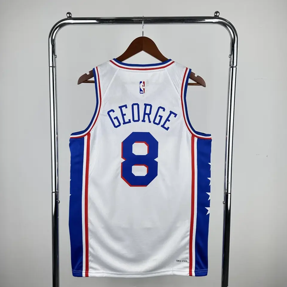 Foto 2 de Temporada 23 76ers Local Blanco Nº 8 George